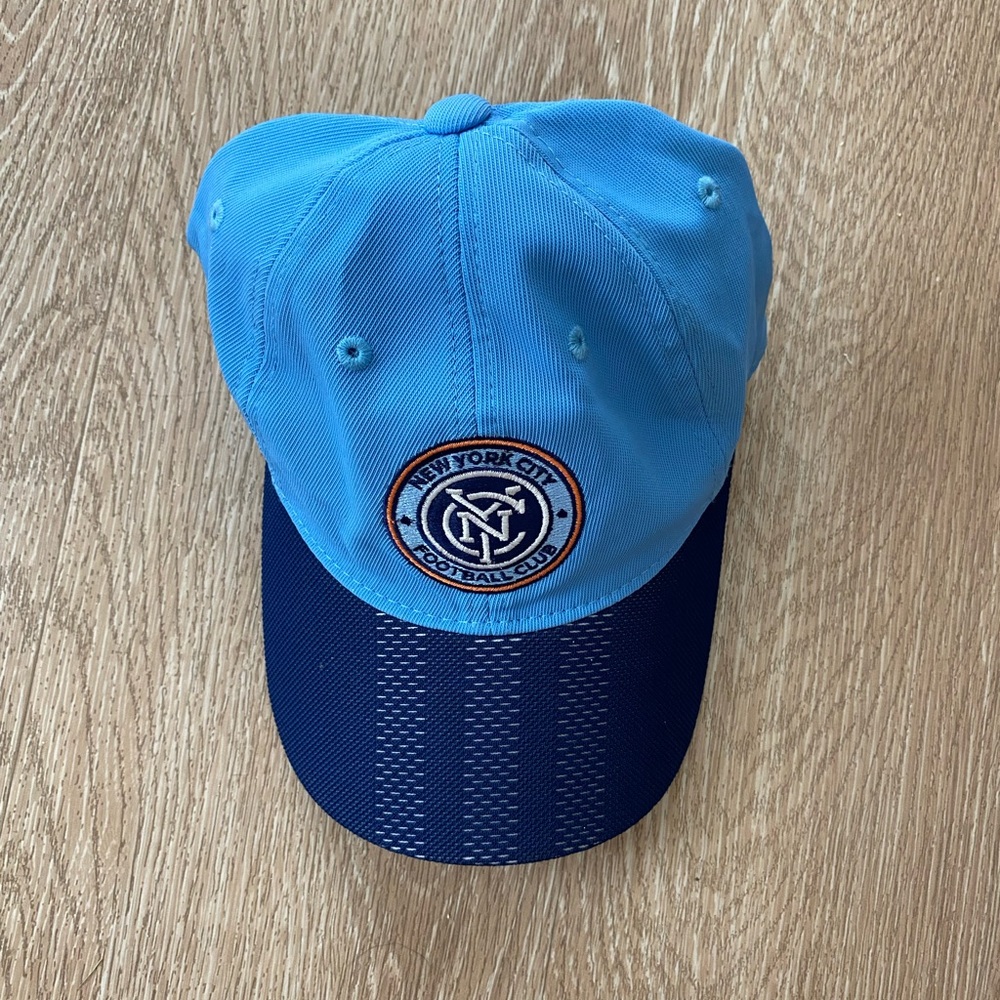 Adjustable Adidas unisex New York City FC soccer cap blue